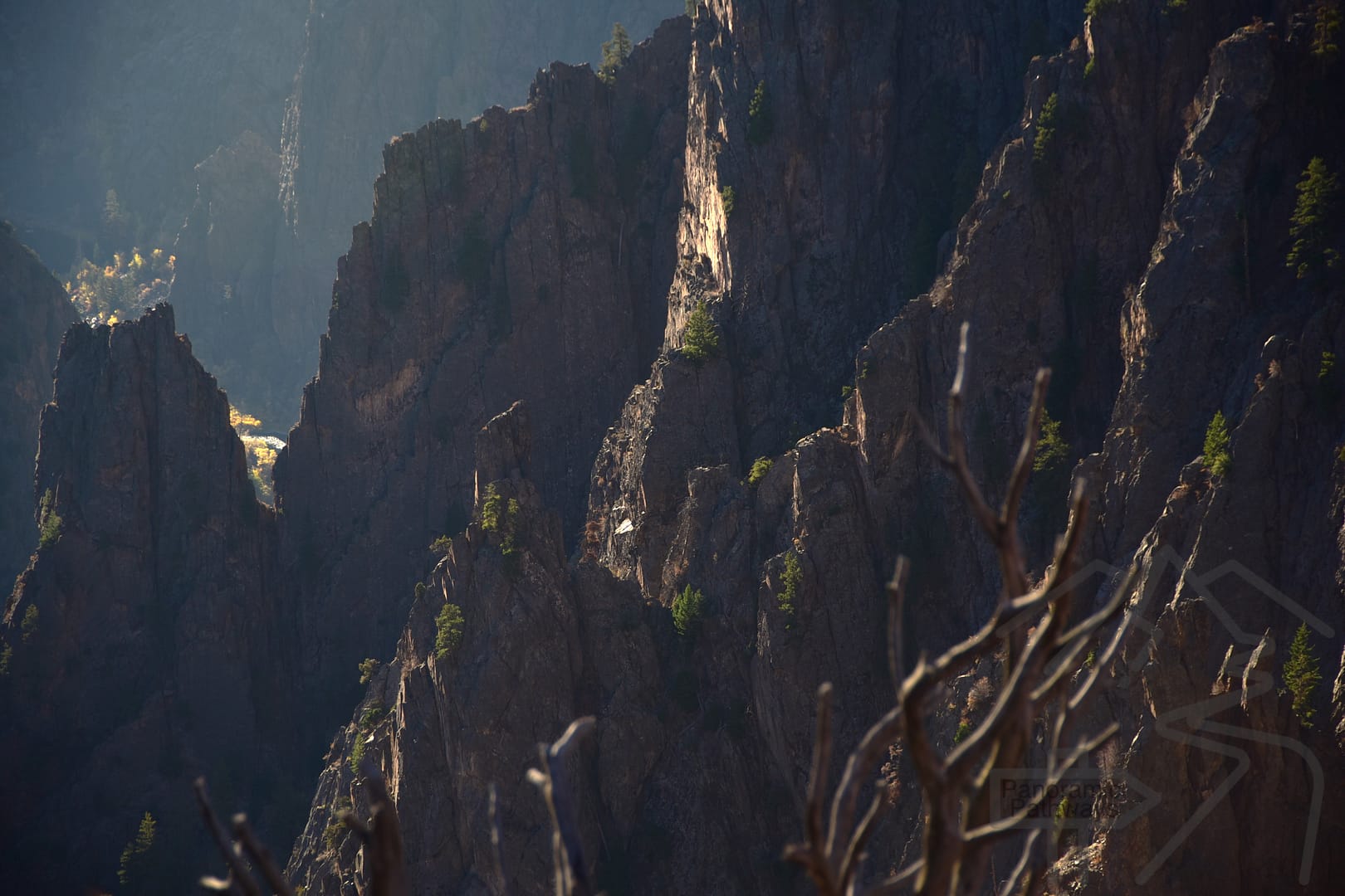 Tomichi Point, Rock Spires, River, Sunrise, Black Canyon of the Gunnison National Park, 