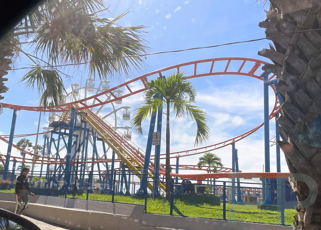 Sunset Park beachfront amusement park along the coast near La Libertad, El Salvador