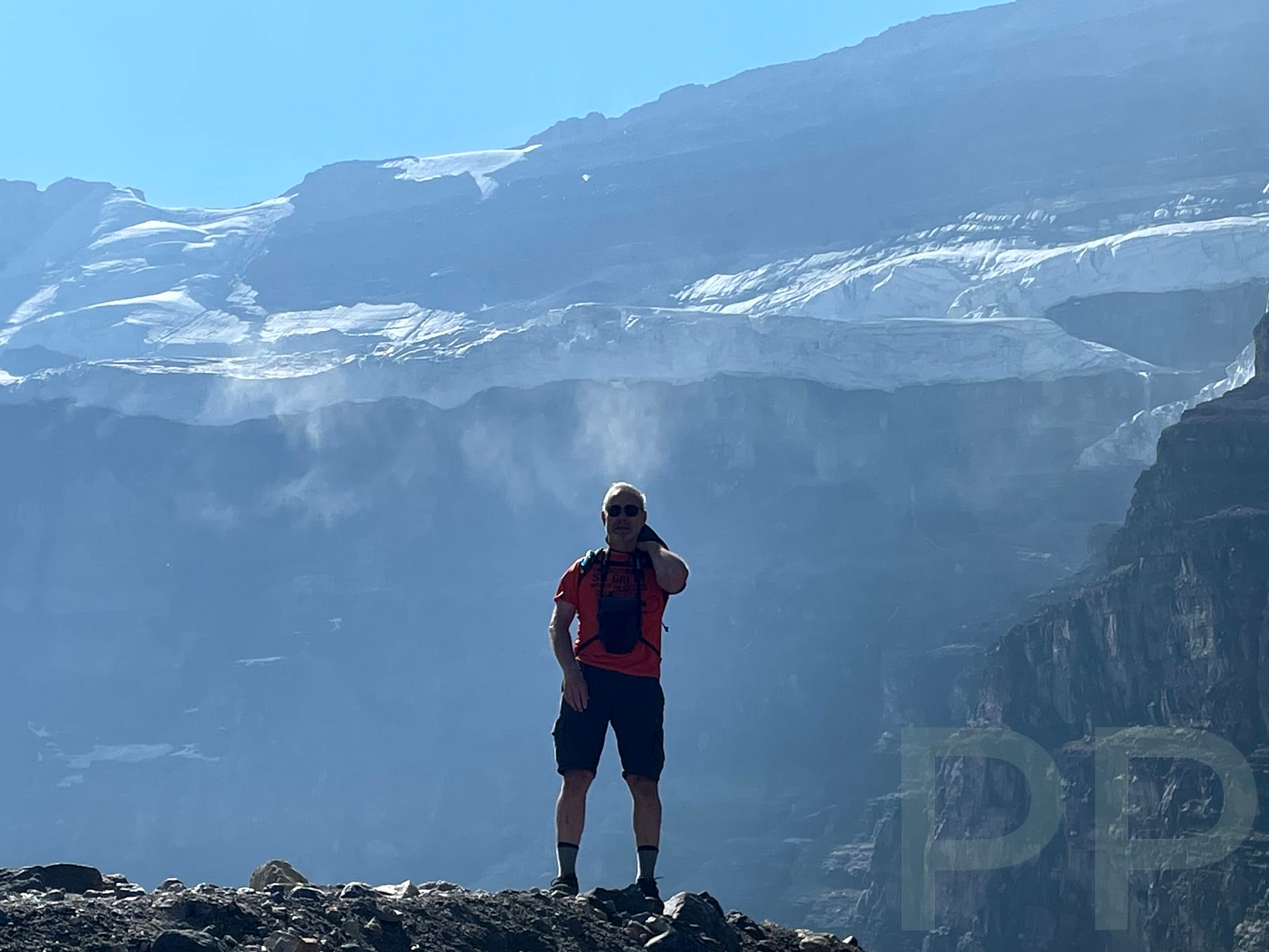 Hiking Banff National Park Plain of Six Glaciers to Lake Louise shoreline