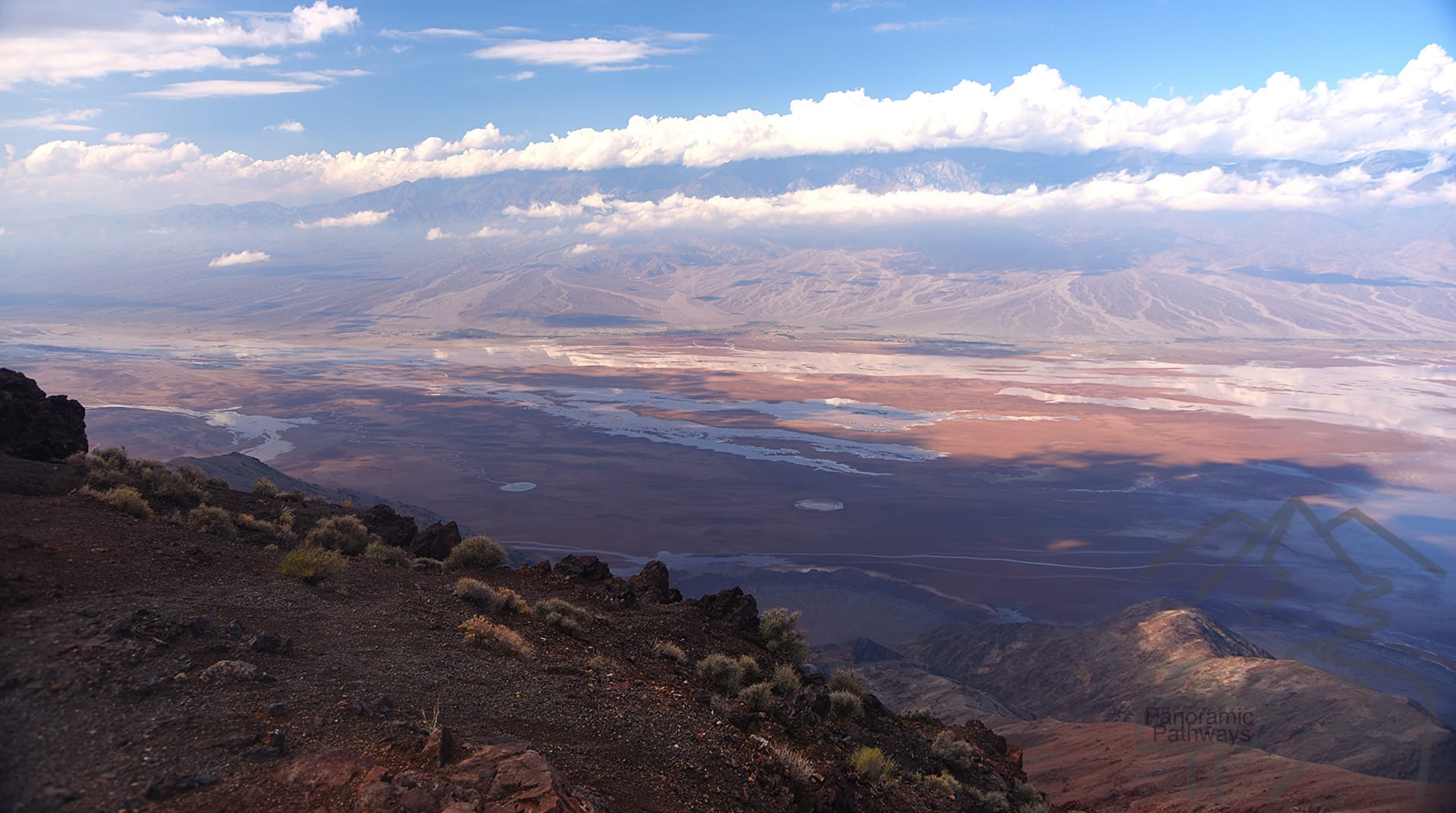 View of 2015 Death Valley flooding from Dante's View