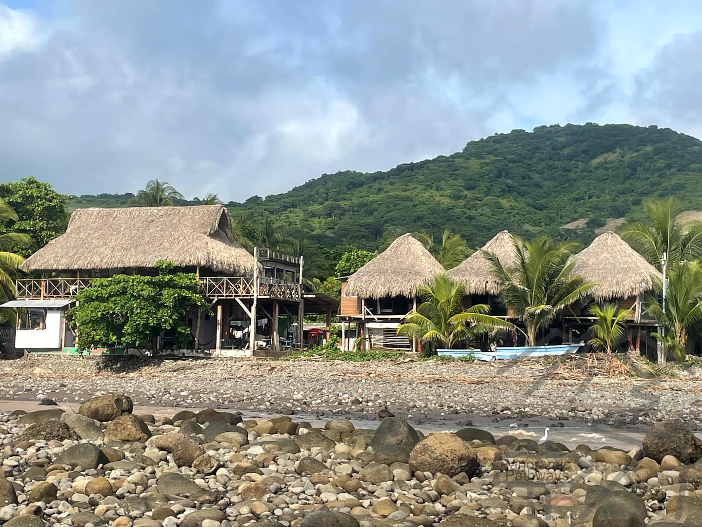 River mouth Beach Pacific Ocean Olas Permanentes El Zonte El Salvador  