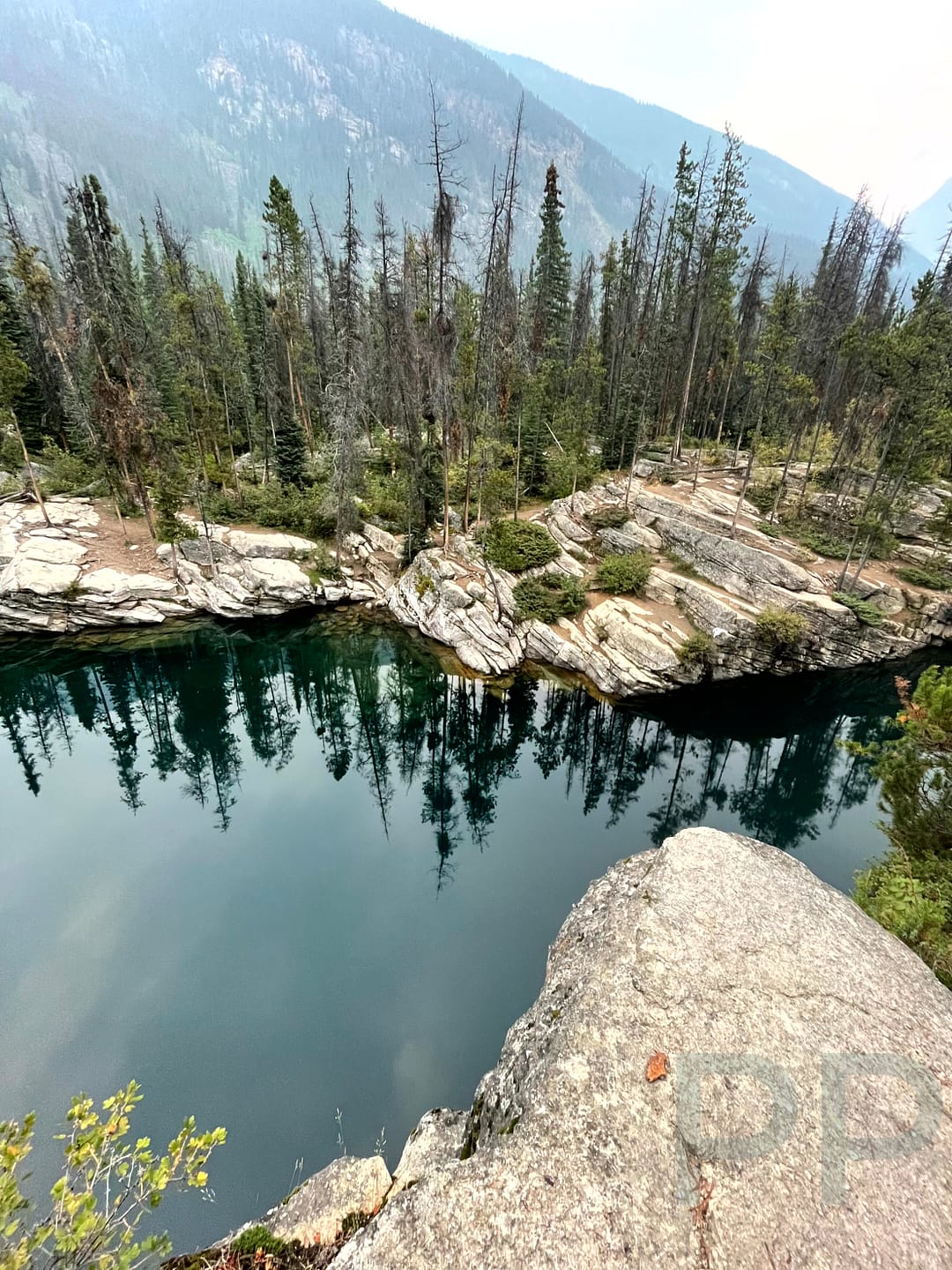 Horseshoe Lake Cliffs Swimming Hole Diving Icefields Parkway Jasper National Park 