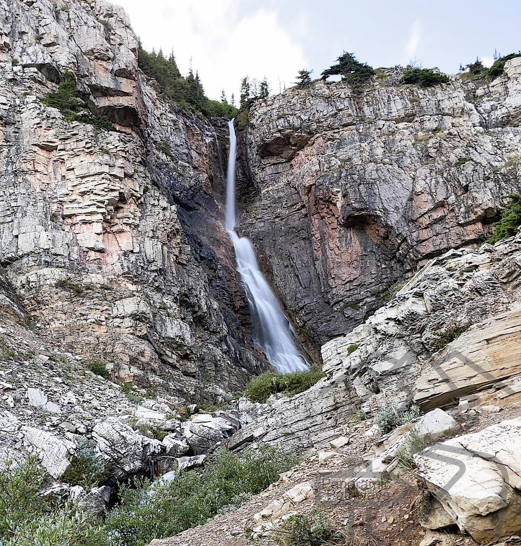 Apikuni Falls, Many Glacier, Hiking, Waterfall, National Park