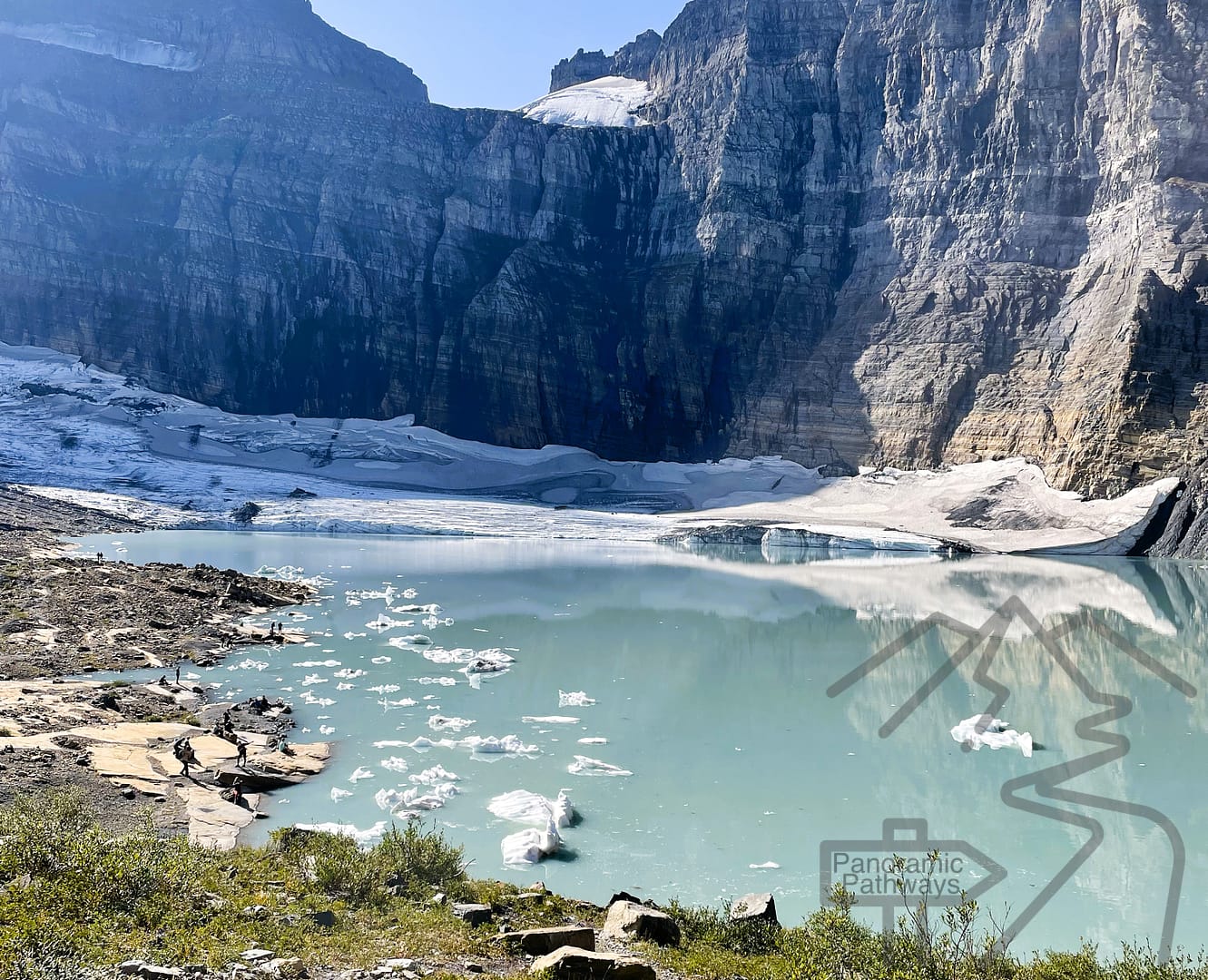 , People at pool, Glacier National Park