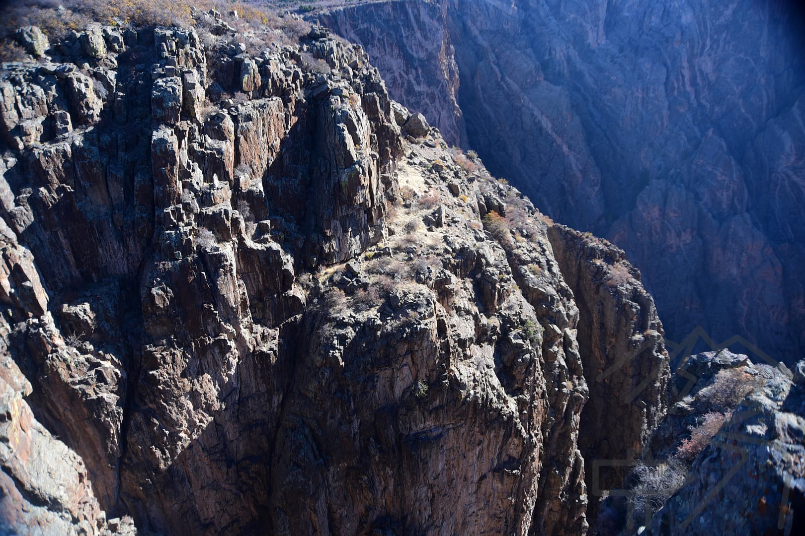 Cross-Fissures View, South Rim, Black Canyon of the Gunnison National Park