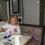 Breakfast in RV at the North Rim of the Grand Canyon w/ "Jr. Ranger" homework