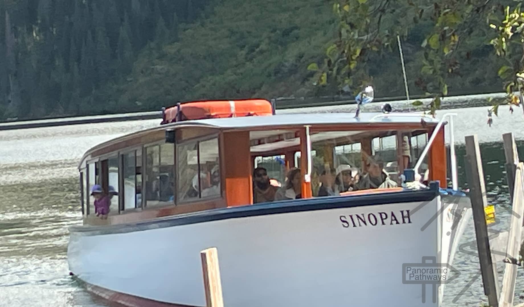 Historic Wooden Boat 1926 Sinopah Two Medicine Lake Glacier Park Boat Tours National Park Montana