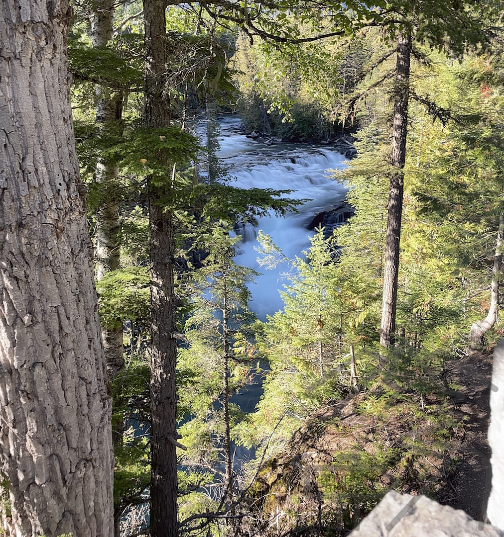 McDonald Falls Lake Roadside Photo Glacier National Park Montana