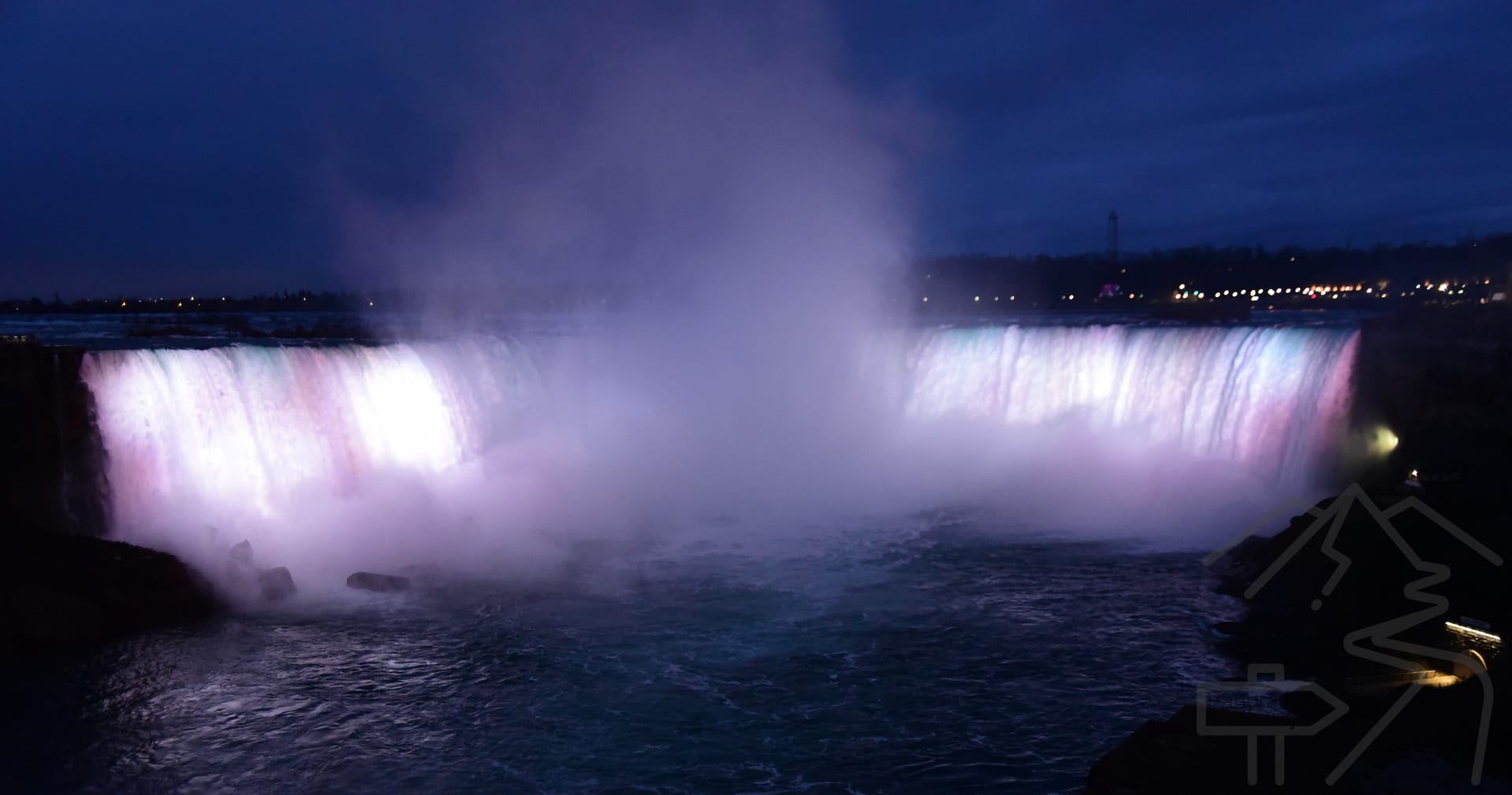 Cotton Candy Lights, Show, Night, Niagara Falls