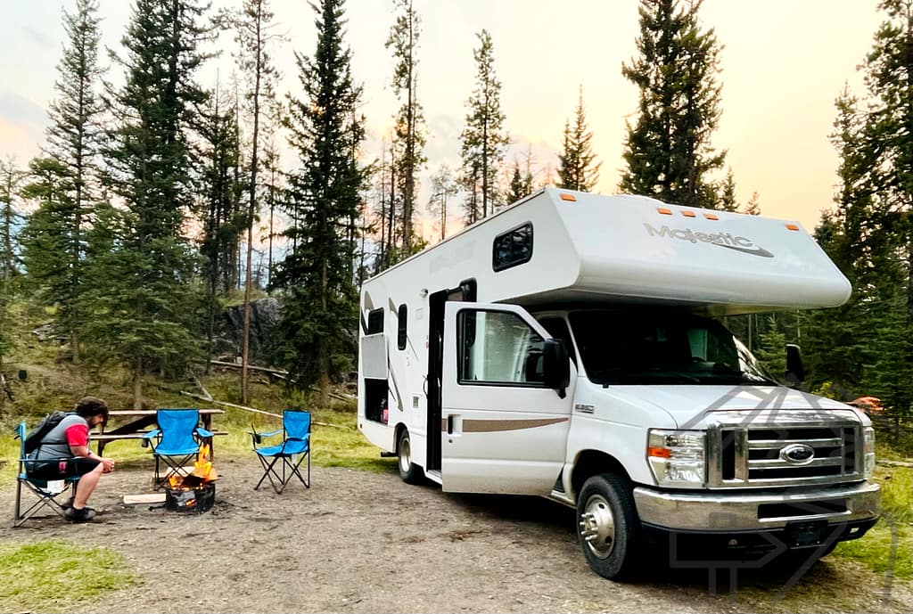 Wabasso Campground camping rv site A29 Jasper National Park Alberta