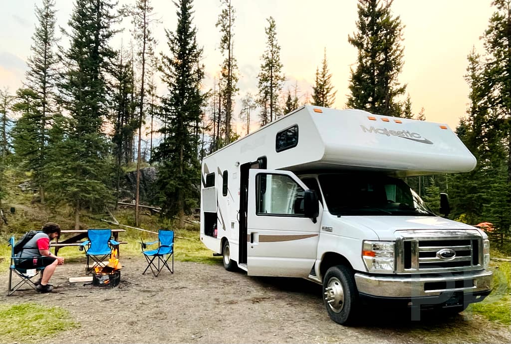 Wabasso Campground camping rv site A29 Jasper National Park Alberta