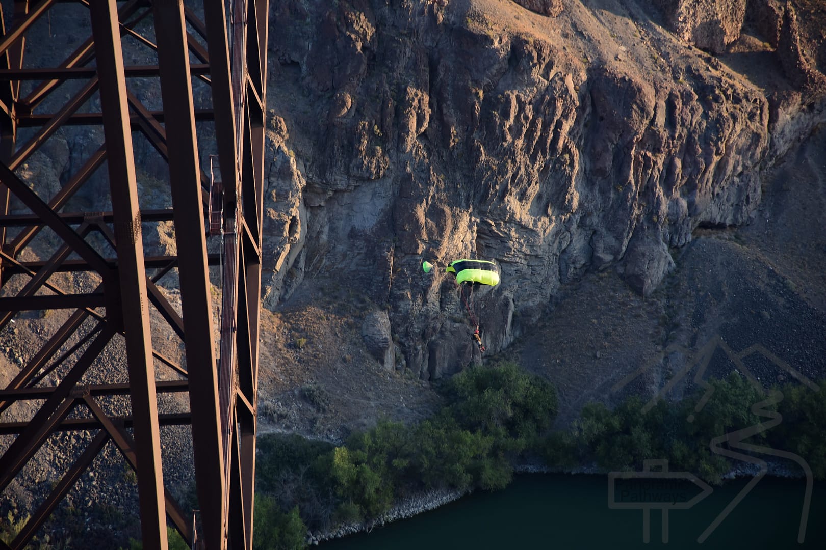 BASE Jump, Perrine Memorial Bridge, Twin Falls, Idaho