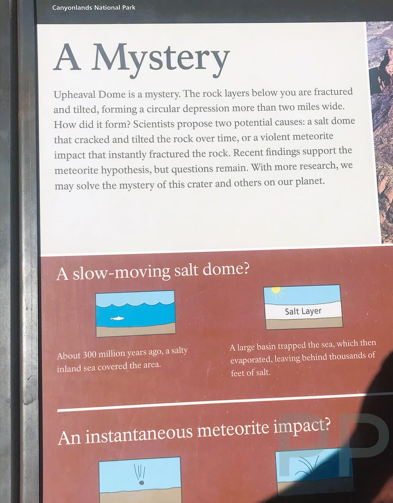 Sign, Upheaval Dome Formation, Island in the Sky, Canyonlands