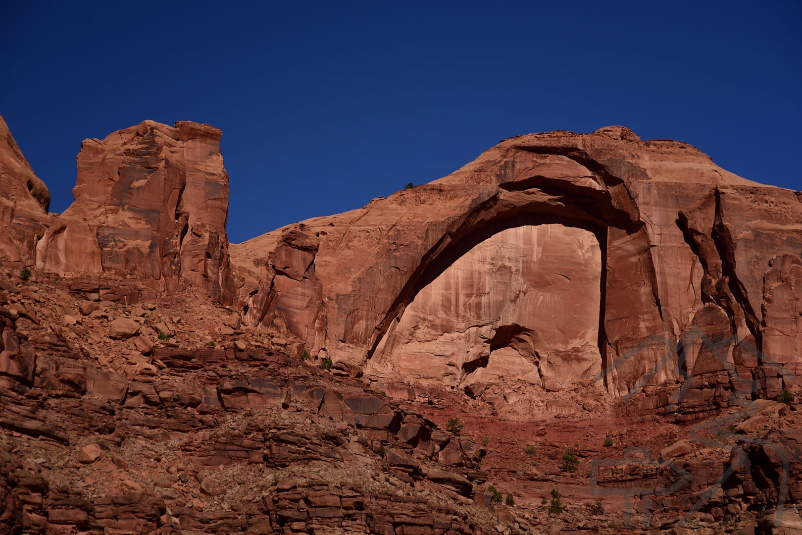 Arch Forming in Canyon Wall, NAVTECH, White Rim Tour, Canyonlands National Park, Utah