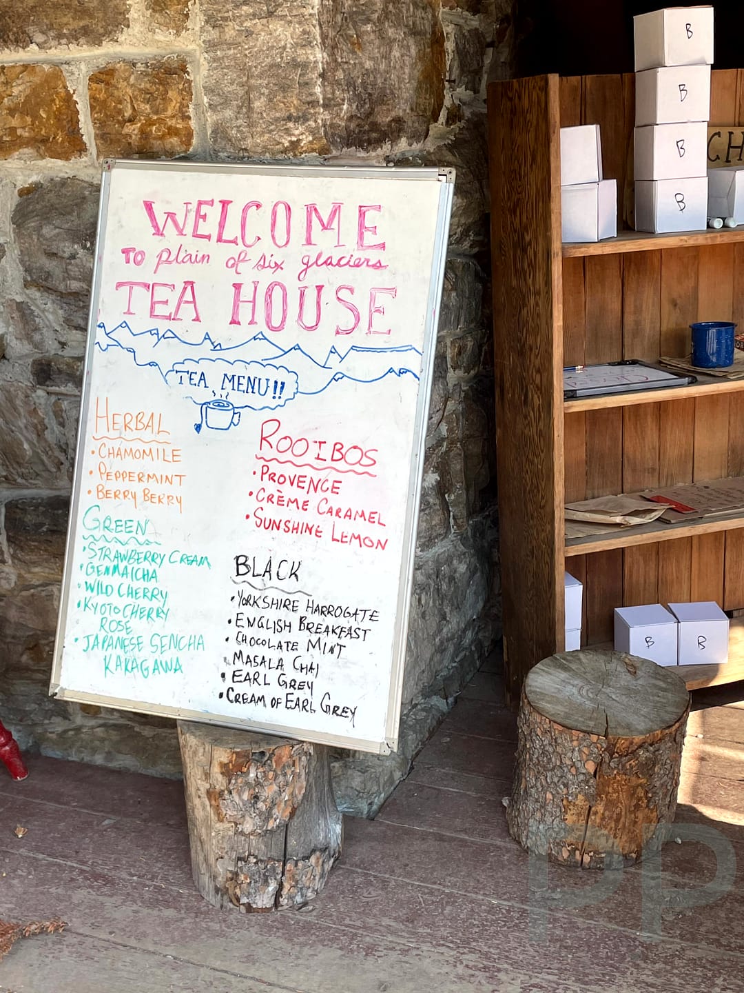 Tea Menu Plain of Six Glaciers Teahouse Lake Louise Banff National Park