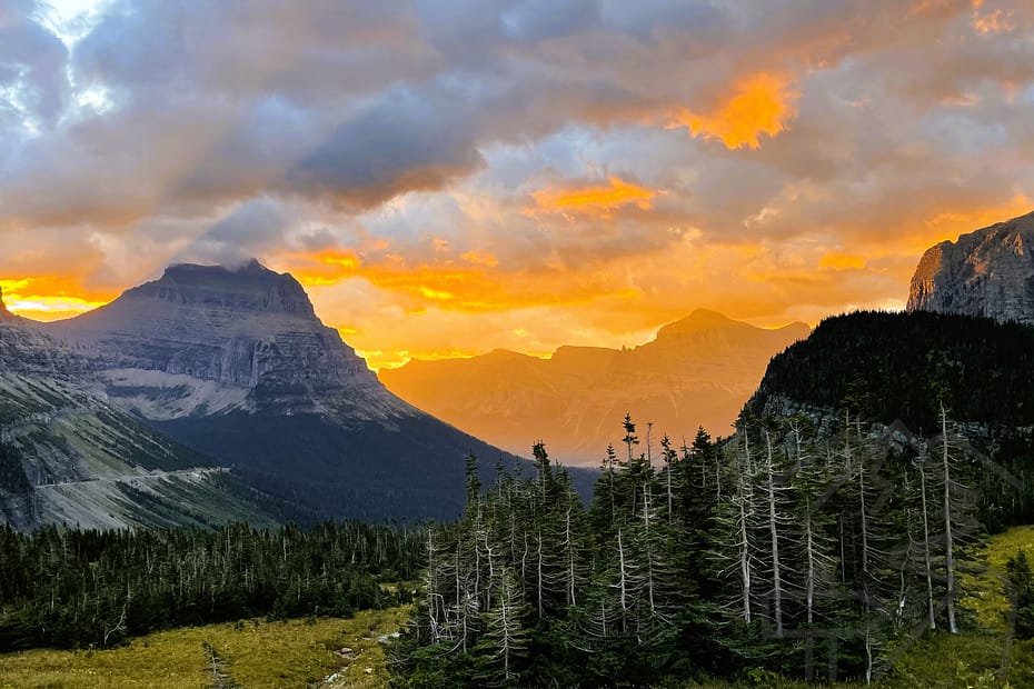 Sunrise at Logan Pass