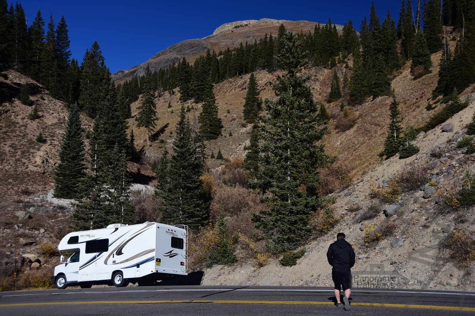 Stop on Scenic Hwy 550 in Colorado