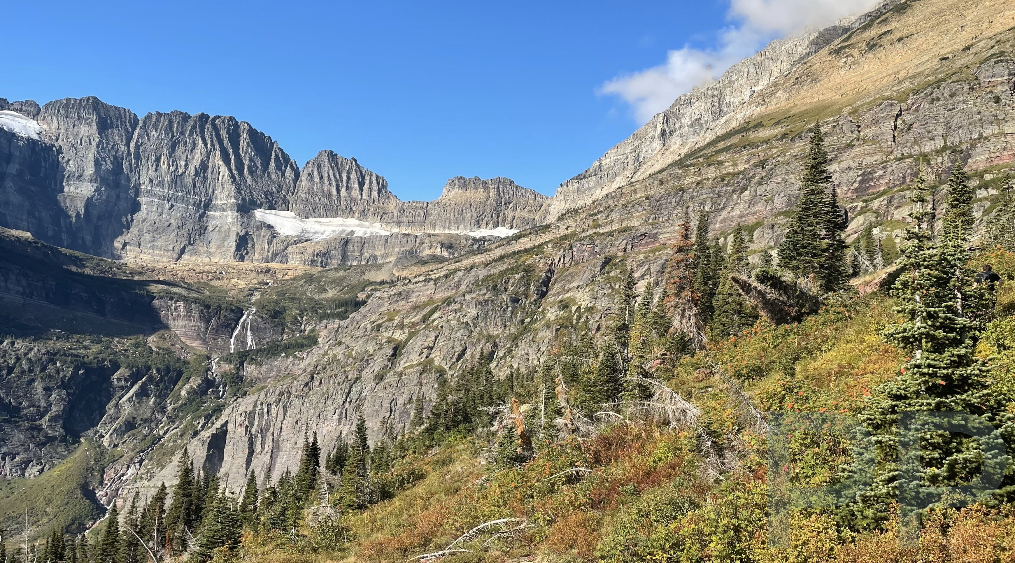 Views of Salamander Glacier, Grinnell Falls, Garden Wall in Glacier National Park