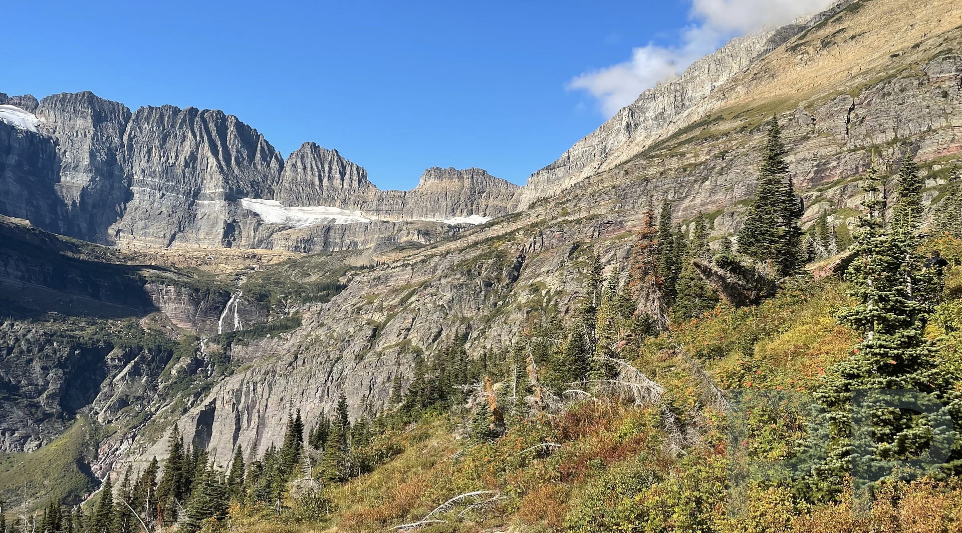 Views of Salamander Glacier, Grinnell Falls, Garden Wall in Glacier National Park