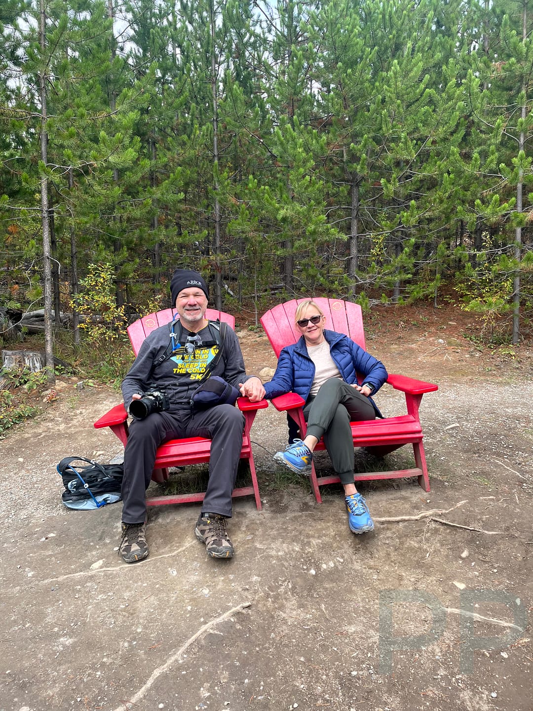 Iconic Red Chairs in Marble Canyon, Kootenay
