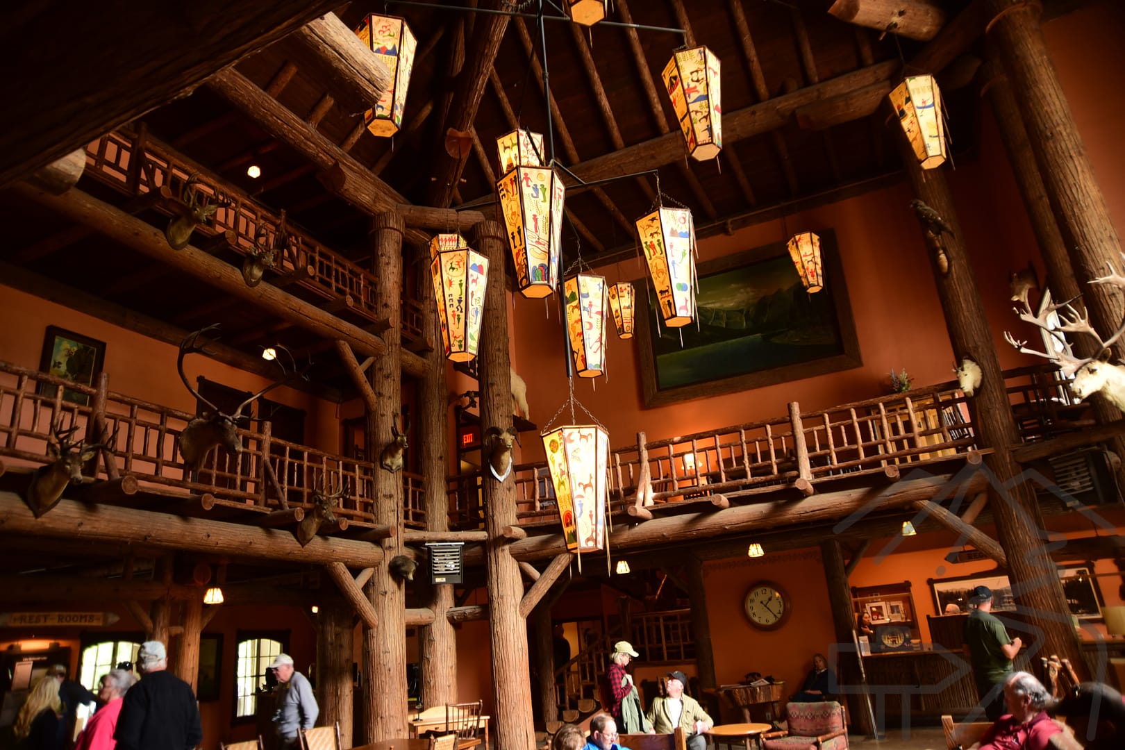 Rustic Interior Lake McDonald Lodge Glacier National Park Montana