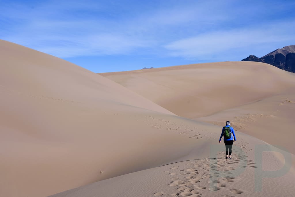 Hiking on Dunes, Great Sand Dunes National Park, Colorado