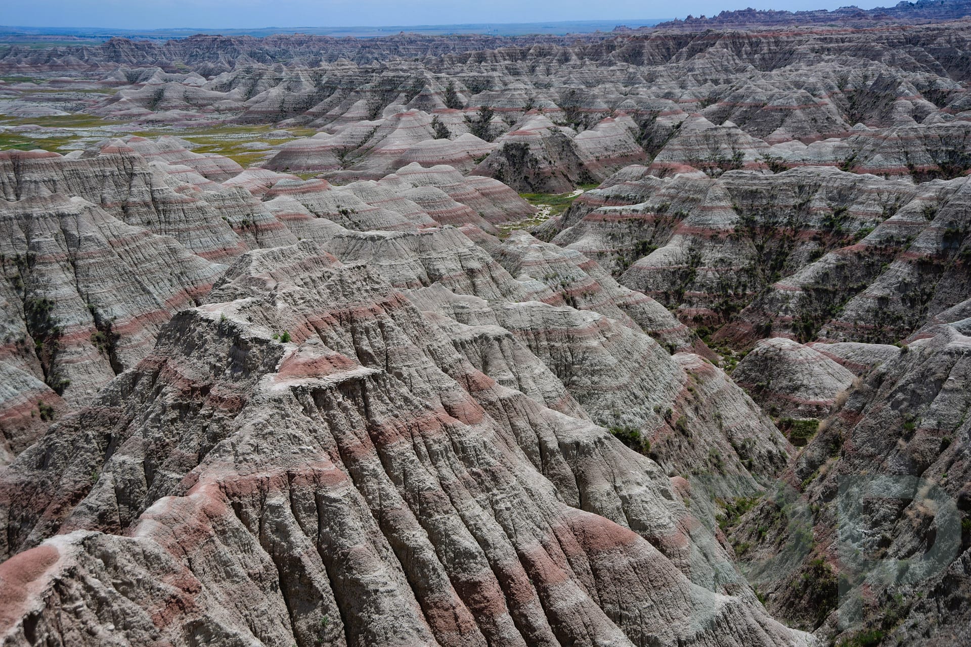 Sweeping canyon and rock formation views from Big Badlands Overlook