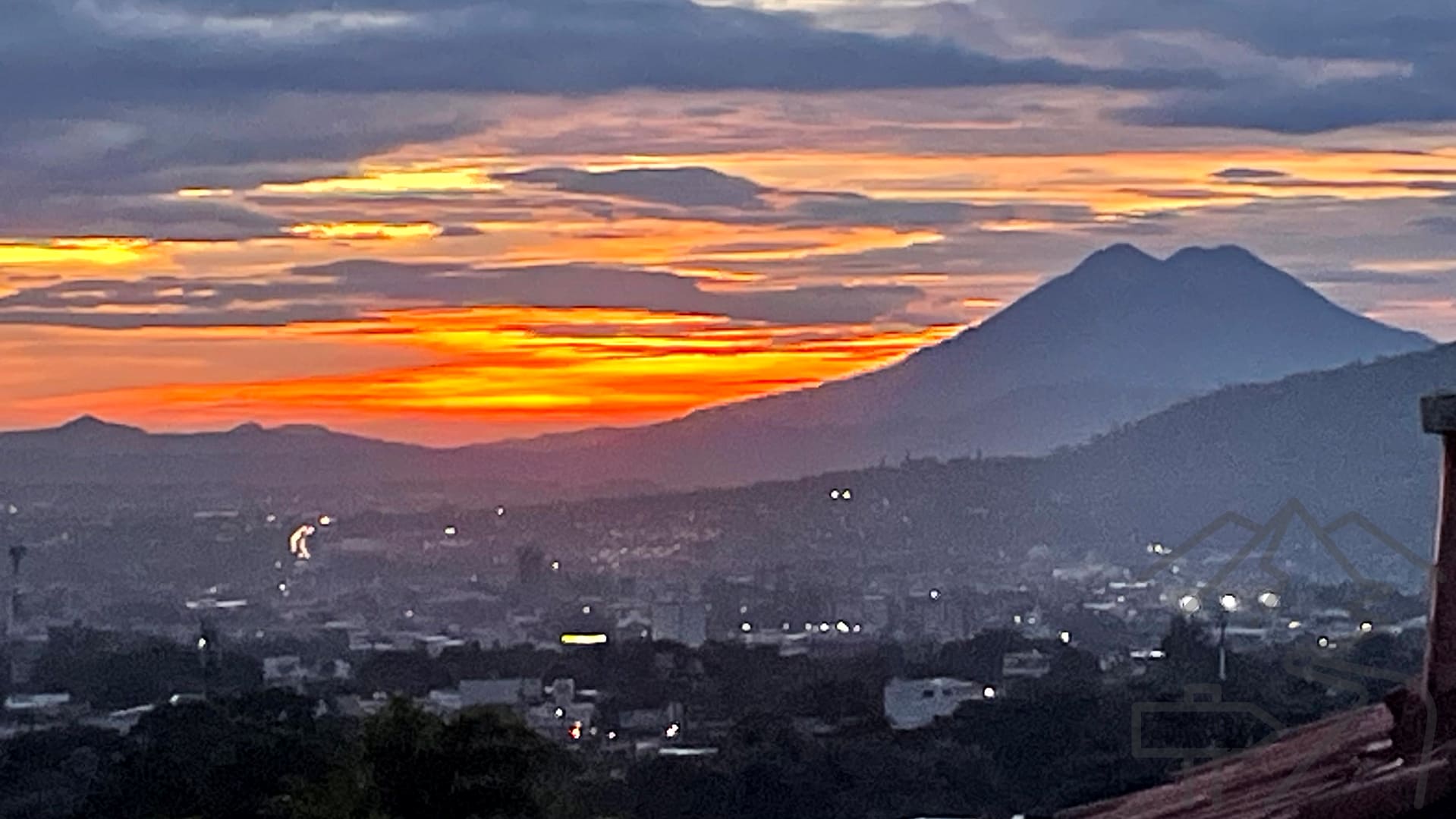 San Salvador, Sunset, Volcanos, City, El Salvador