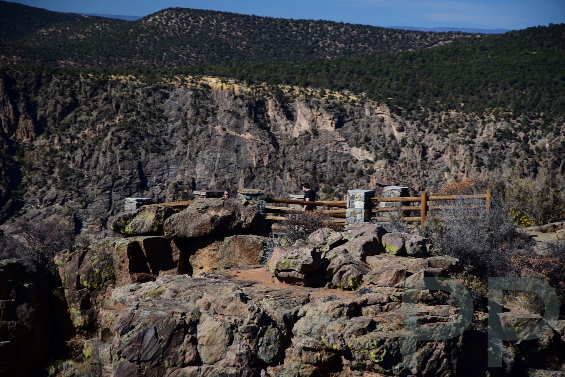 Viewing platform, Sunset View Overlook, South Rim, Black Canyon of the Gunnison National Park, Colorado