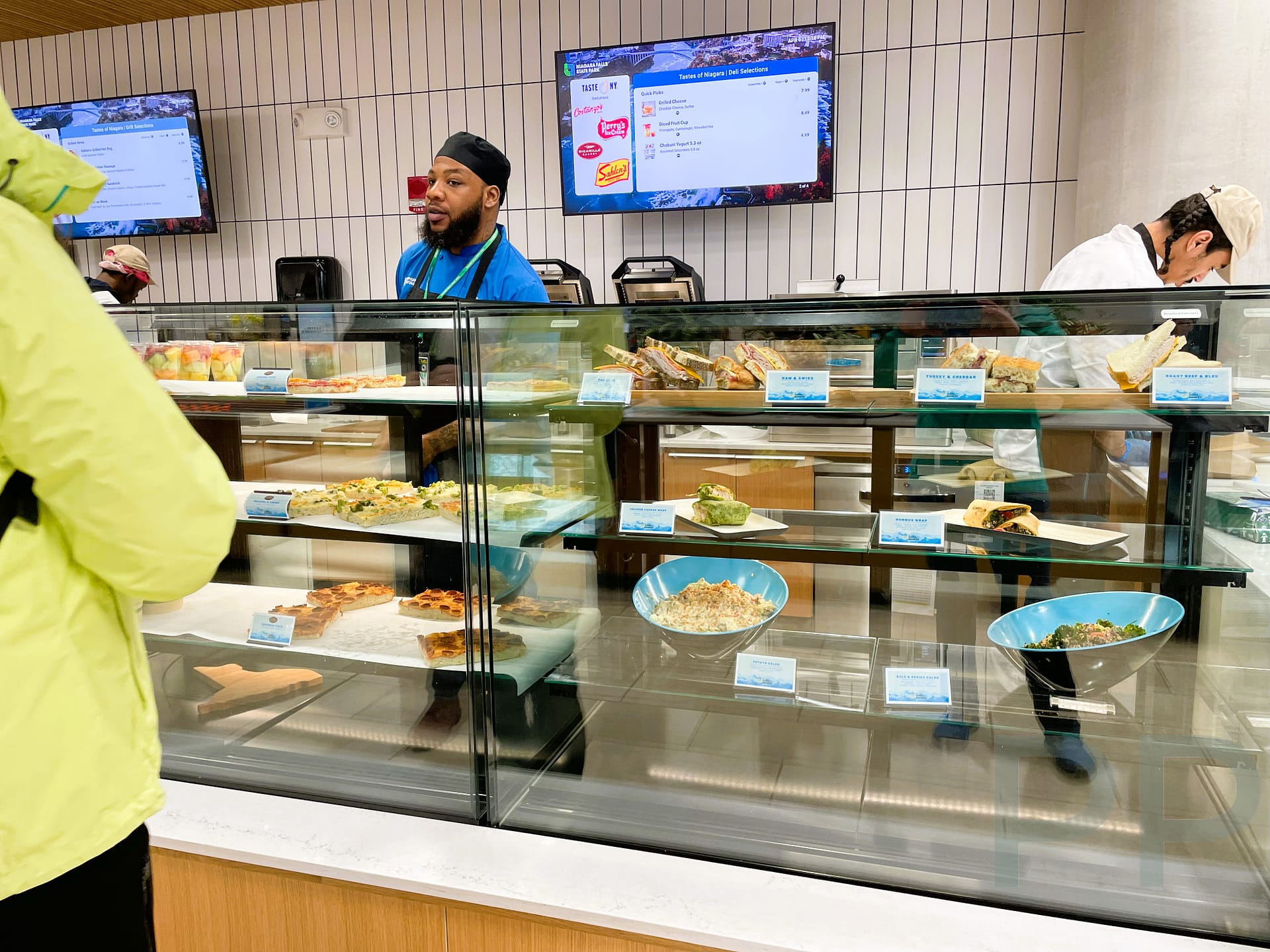 Cafe counter inside the Niagara Falls State Park Welcome Center, New York
