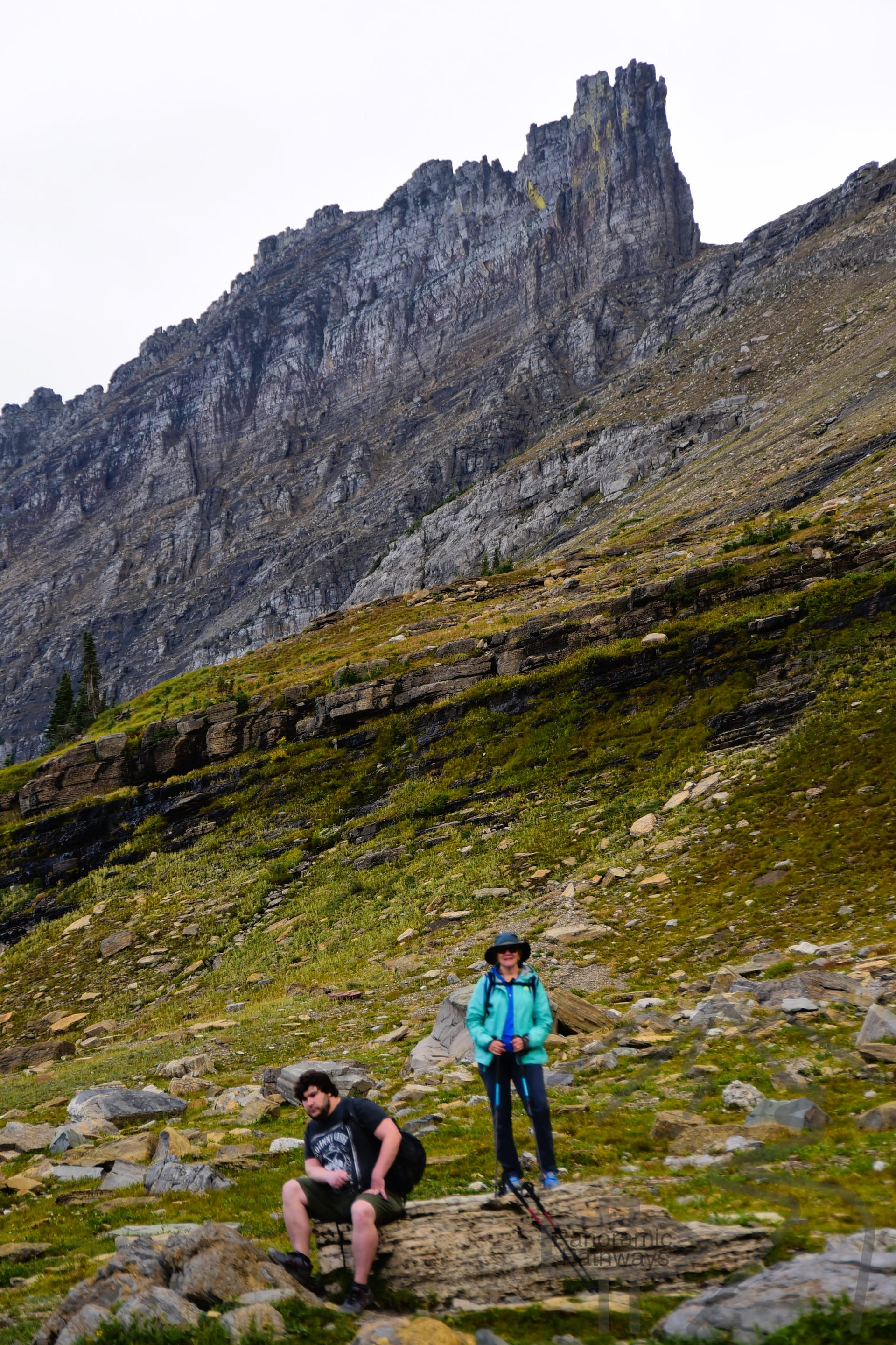 Panoramic view from Haystack Pass along the Highline Trail.