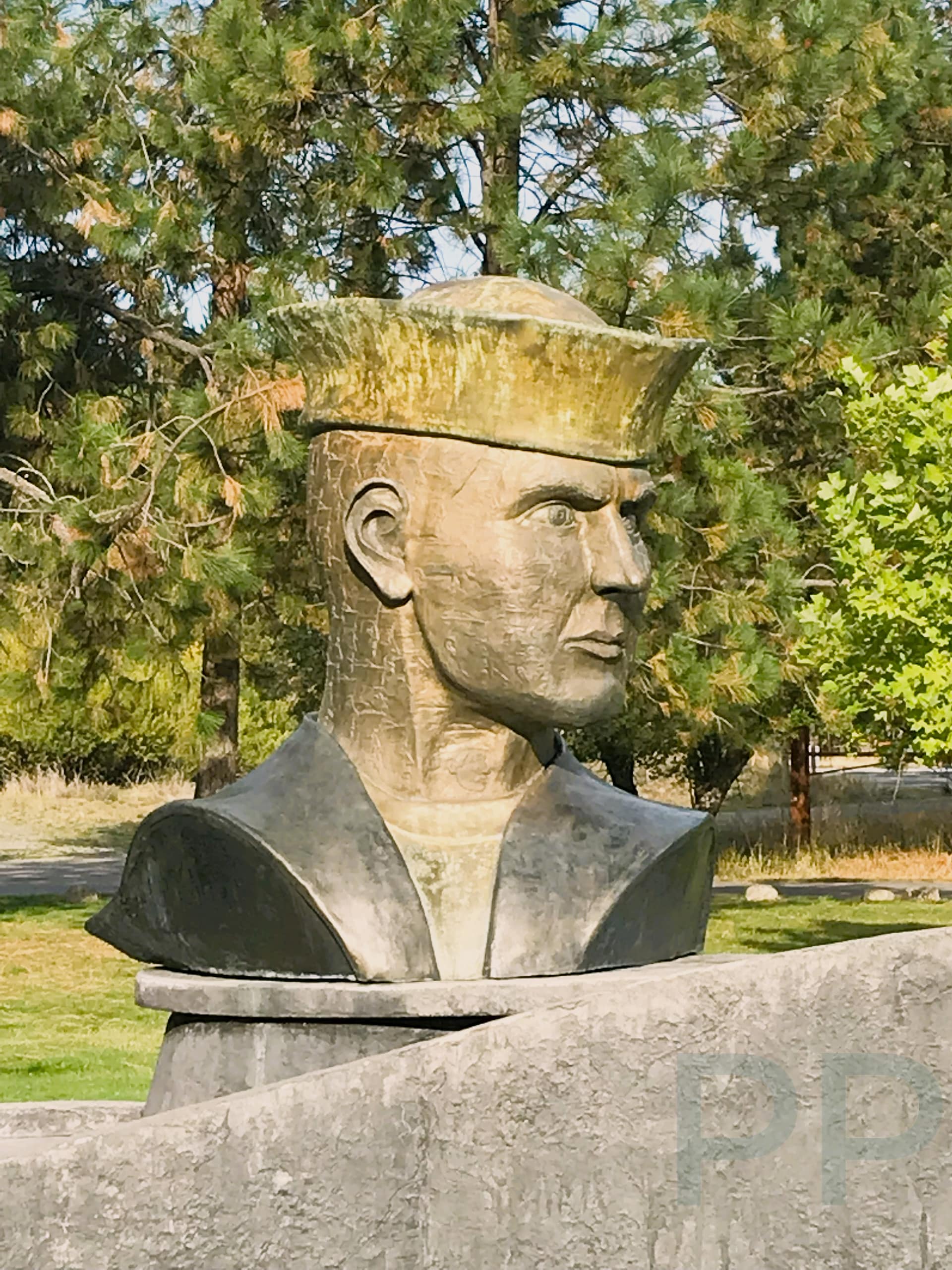 Bust of Sailor, Farragut State Park, Idaho