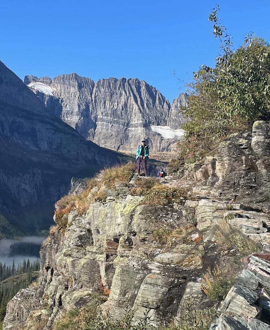 Hiking poles, Downhill, Knees, Grinnell Glacier Trail, National Park