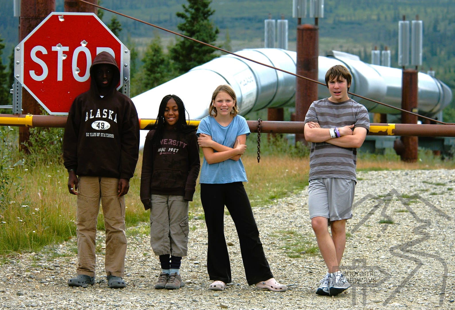 Camping with kids, Alaska, Pipeline, 