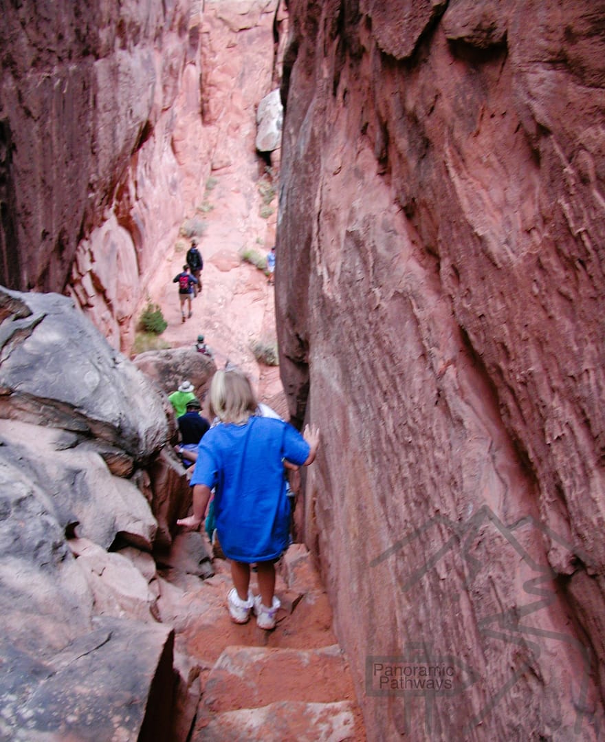 Fiery Furnace Tour, Steep Stairs