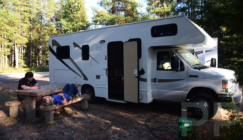 Camping in the Lake Louise Hard-Sided Campground