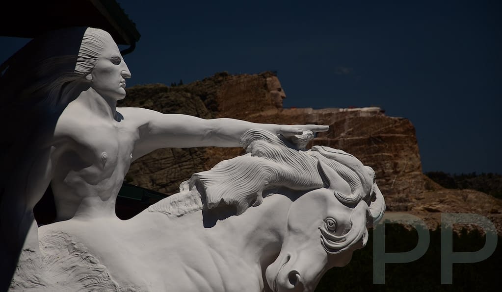 Crazy Horse Memorial, South Dakota, in the Bill Hills