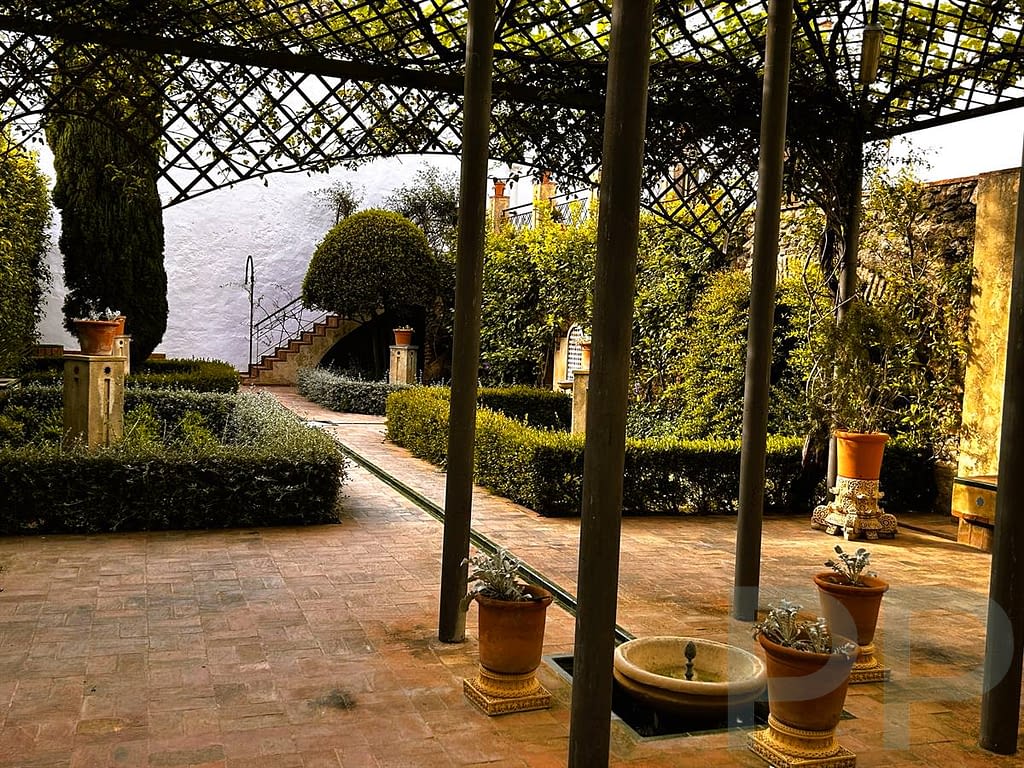 Secluded residential courtyard garden in Arcos de la Frontera.