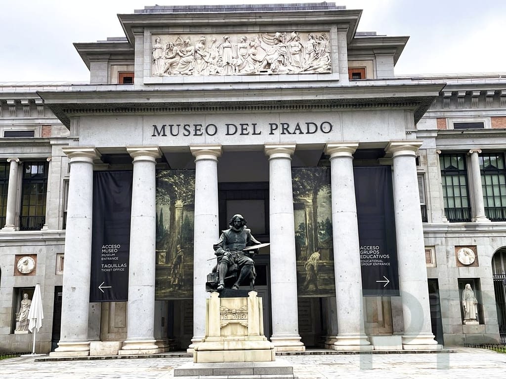 The Prado Museum in Madrid, exterior view of the main building.