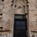 Mudéjar-style doorway detail in Toledo, Spain