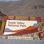 Death Valley National Park Sign at East Entrance
