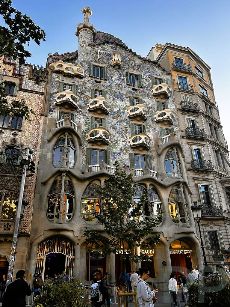 Casa Batlló exterior façade on Passeig de Gràcia in Barcelona