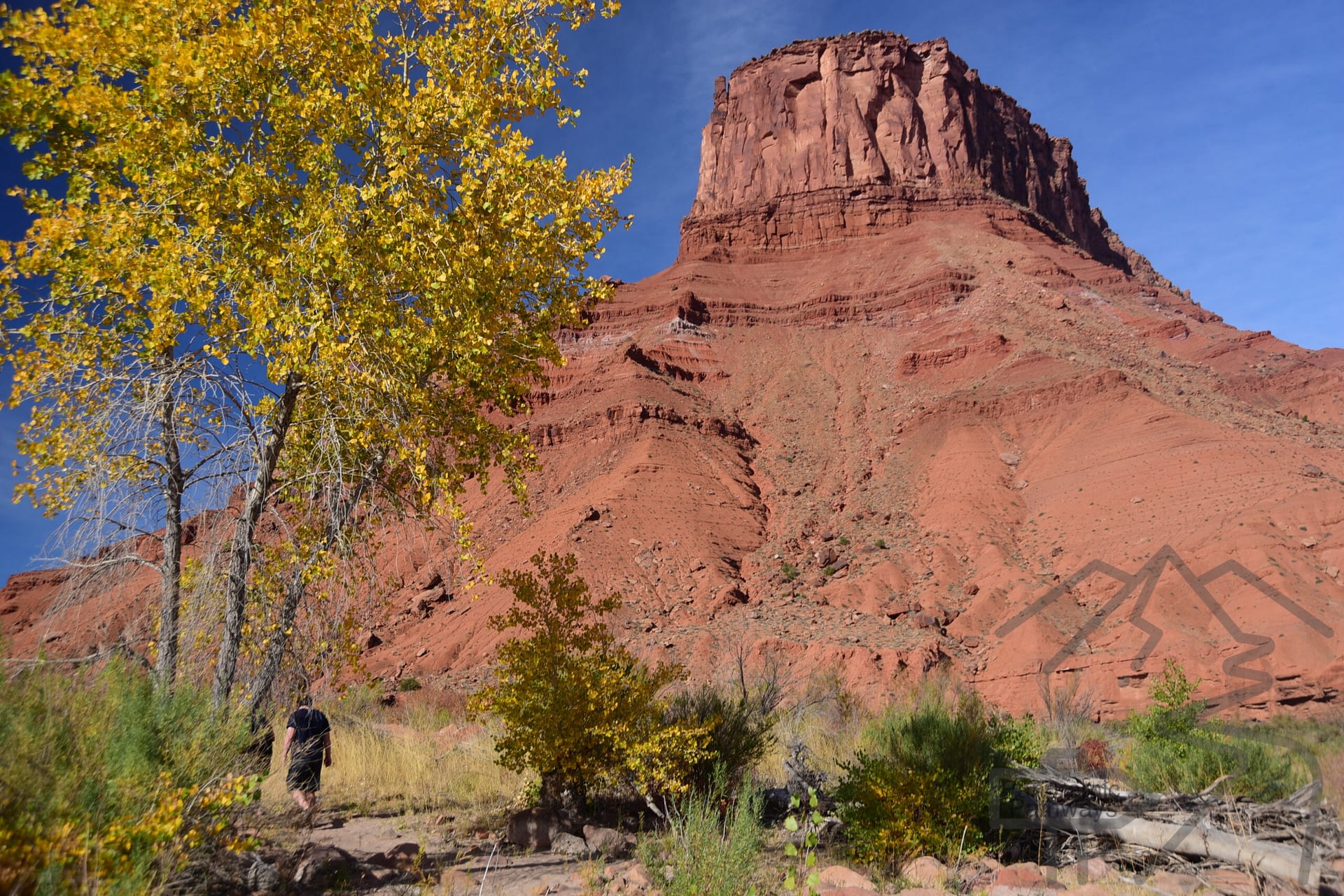 Mesa by the Colorado River in southeast Utah along the scenic State Route 128