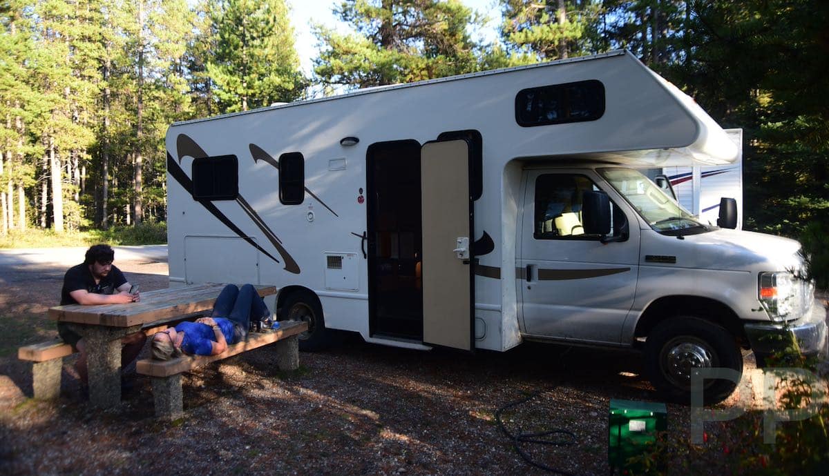 Camping in the Lake Louise Hard-Sided Campground
