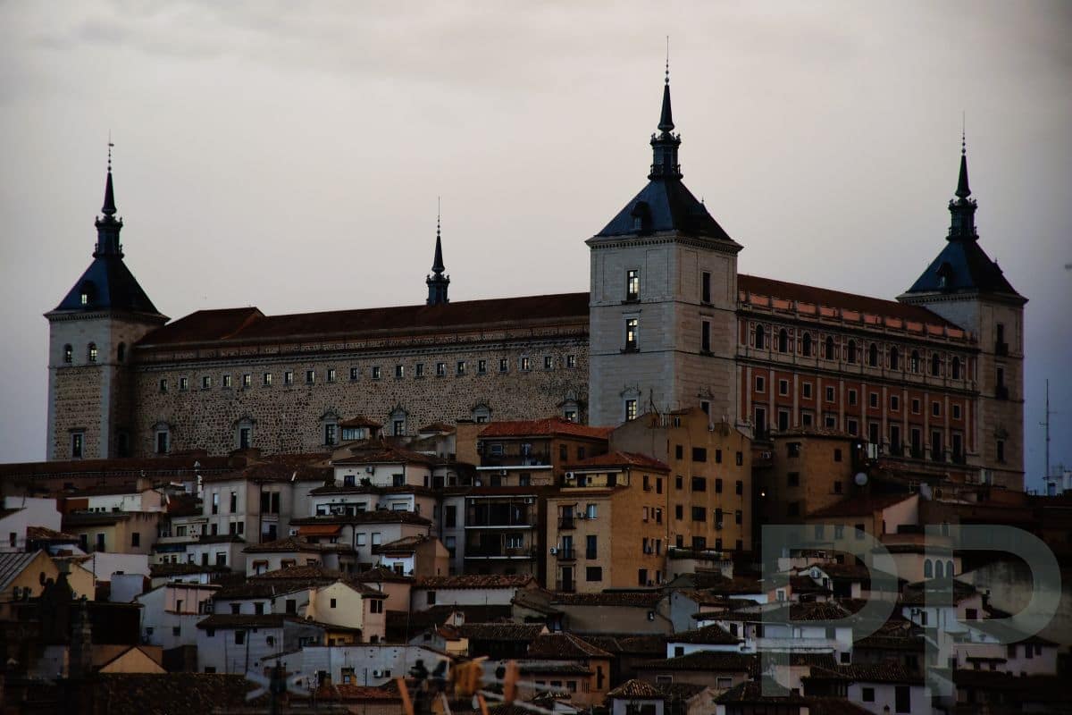 Alc&aacute;zar of Toledo fortress exterior in Toledo, Spain