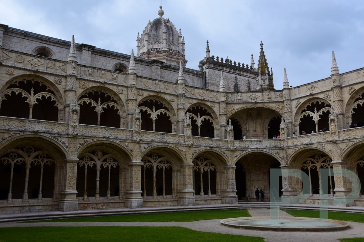 Bel&eacute;m landmark in Lisbon near the waterfront on a sunny day.
