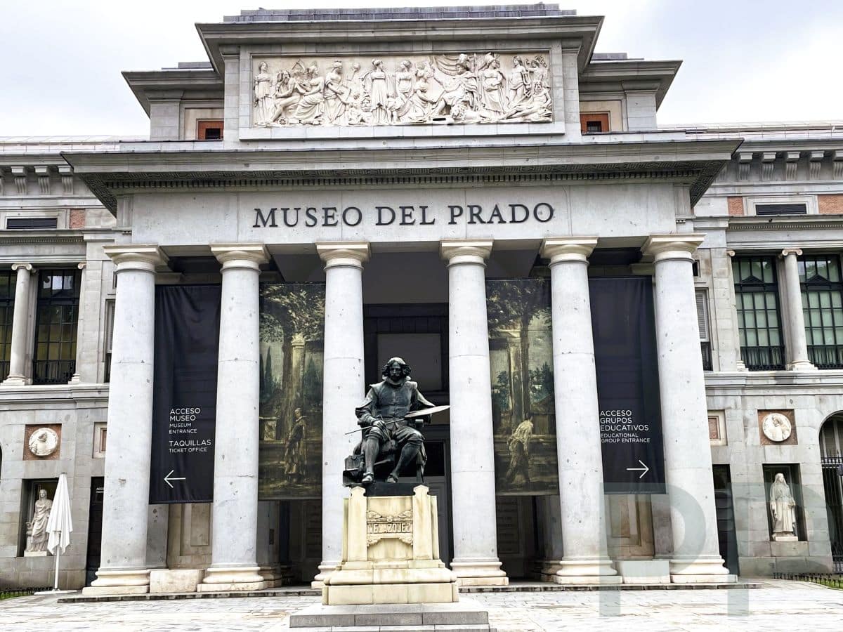 The Prado Museum in Madrid, exterior view of the main building.