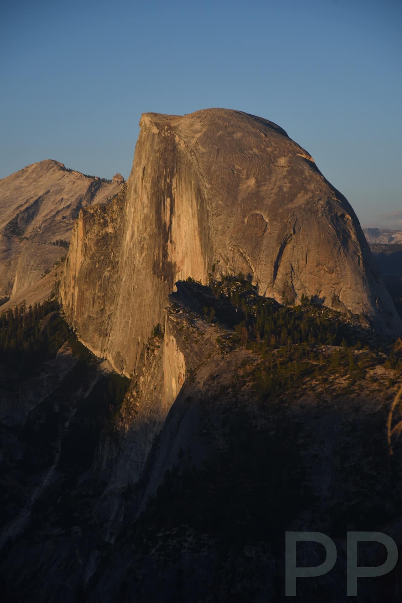 Half Dome from Glacier Point at sunset