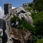 Moorish Castle walls Sintra Portugal stone ramparts