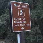 Mist Trail sign